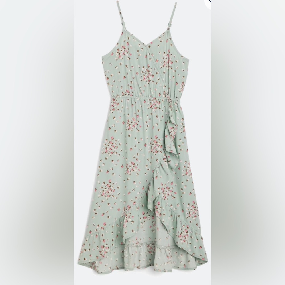Girls Midi Sundress - Mint Green - Size L (Girls)